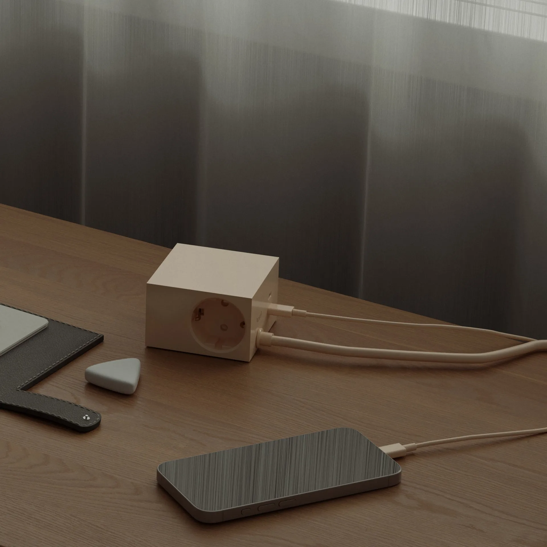 Cuboid+ Steckdosenleiste USB-C 30W 2 m, Pearled Ivory (weiß) Kord