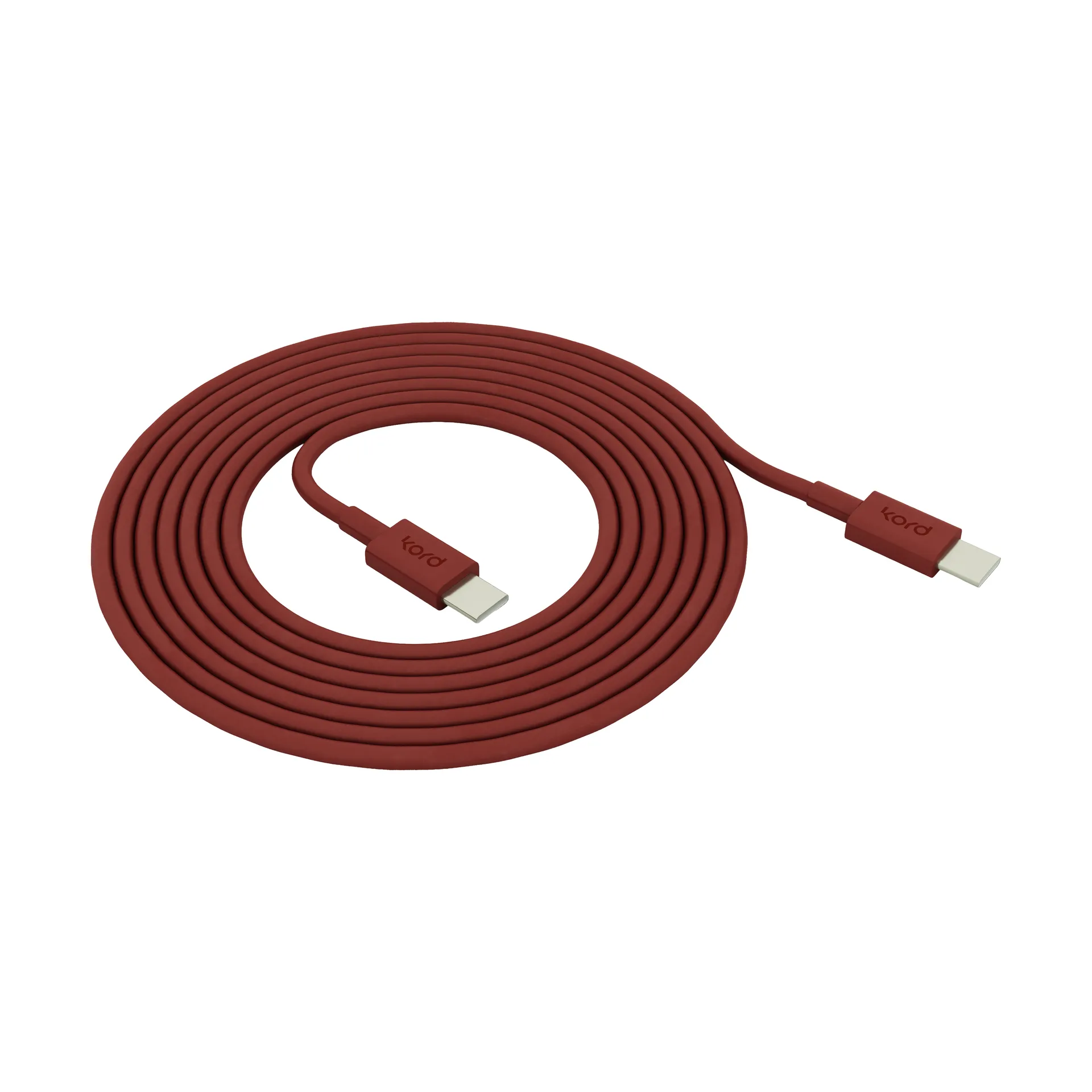Kord USB-C zu USB-C Ladekabel 1,8 m, Fired Brick Kord