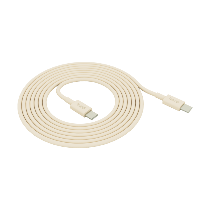 Kord USB-C zu USB-C Ladekabel 1,8 m - Pearled Ivory - Kord
