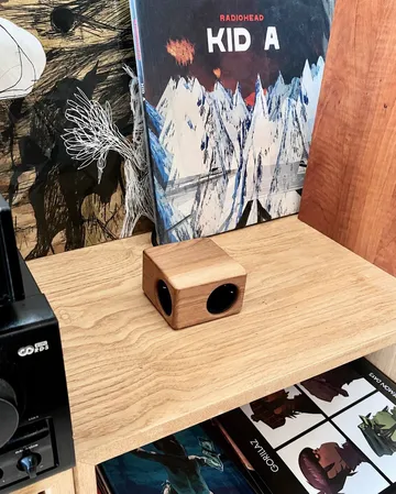 Kord x Bark woodencase-Hülle für Cuboid+ Steckdosenleiste - Rinde - Kord
