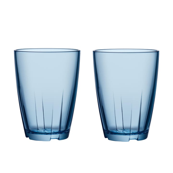 Bruk Glas groß 2er Pack - Blau - Kosta Boda