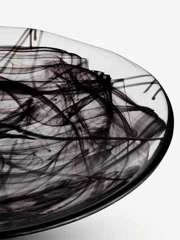 Contrast Teller 380mm - Schwarz-schwarz - Kosta Boda