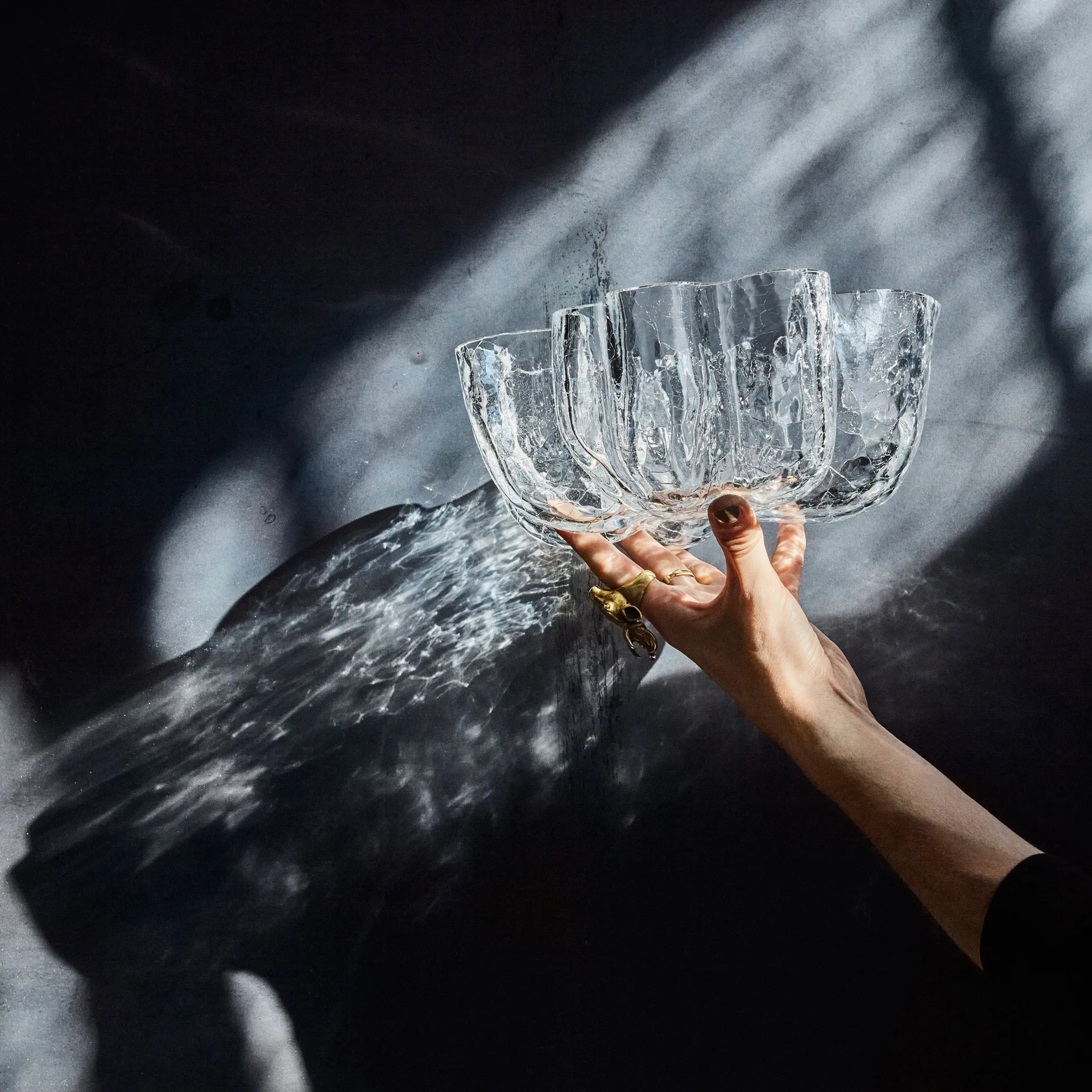 Crackle Schale 10,5 cm, Klar Kosta Boda