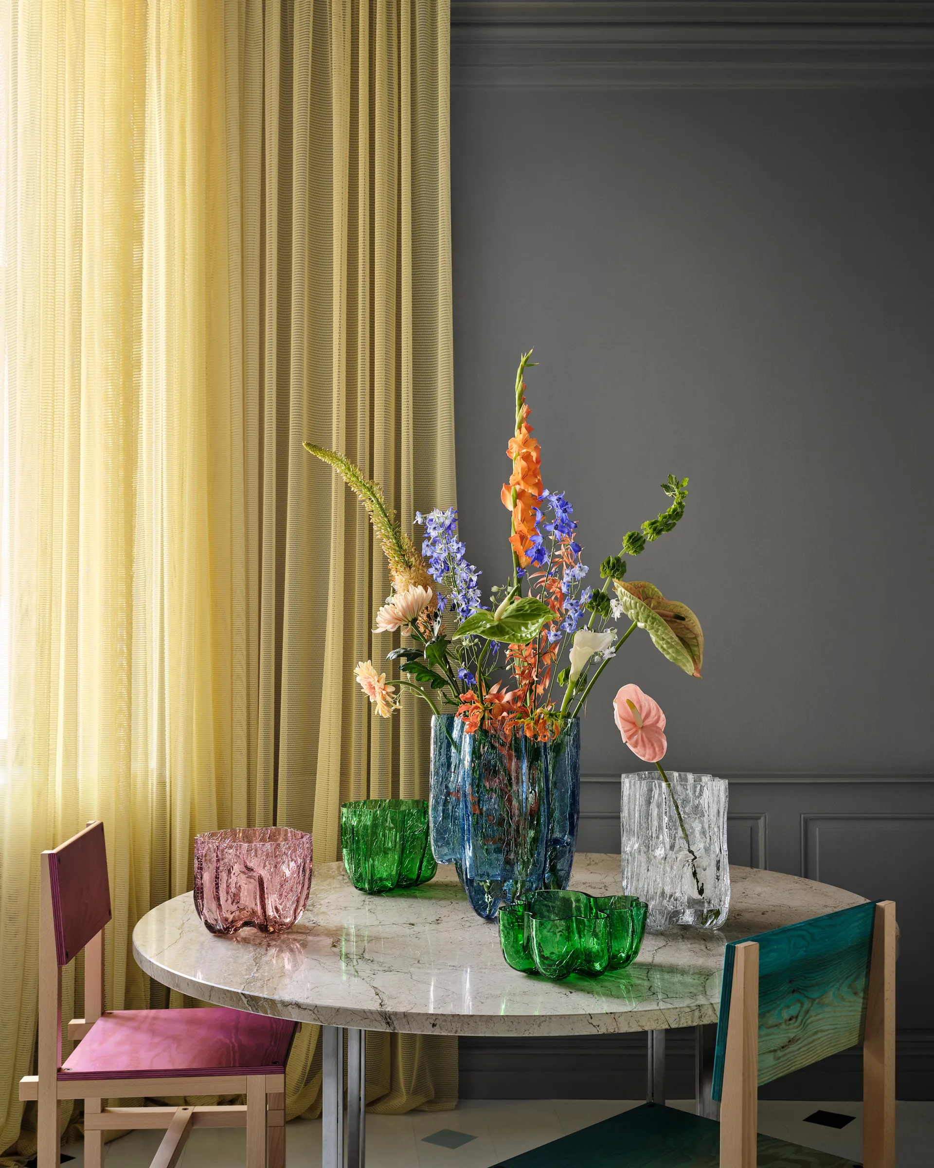 Crackle Vase 17,5cm, Rosa Kosta Boda