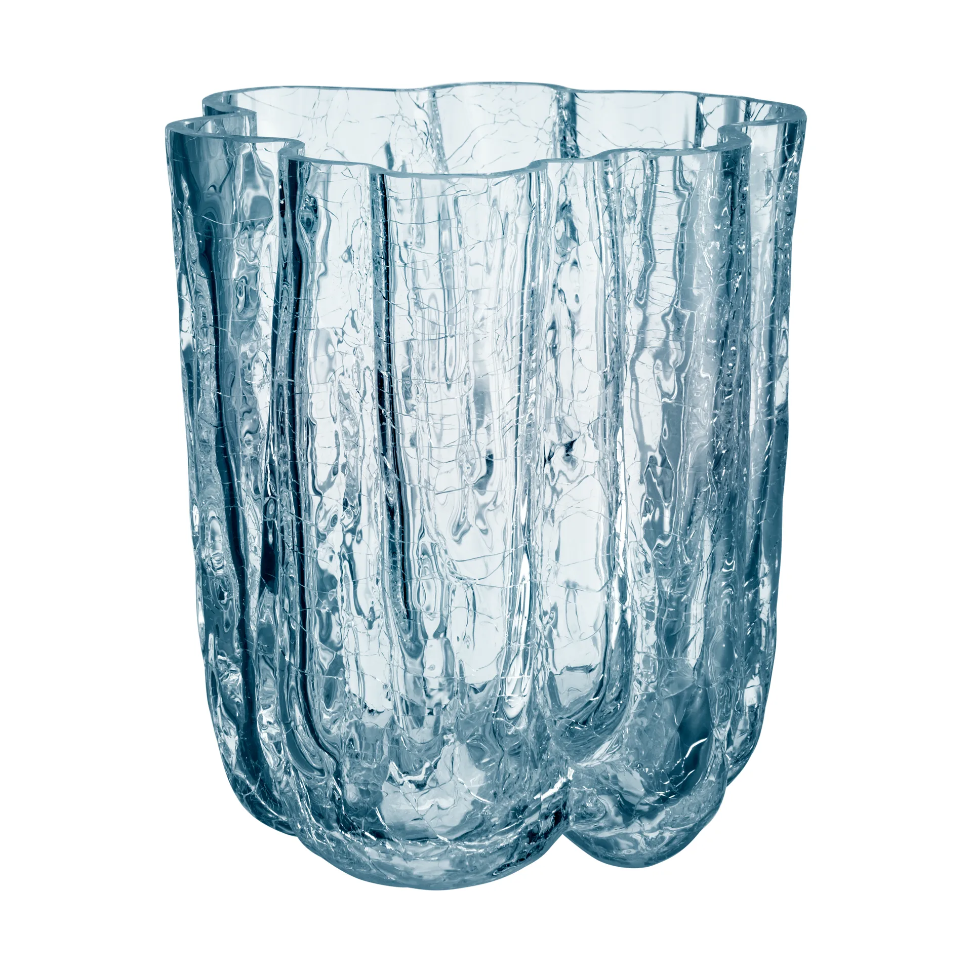 Crackle Vase zirkulär 12,1 cm, Klar Kosta Boda