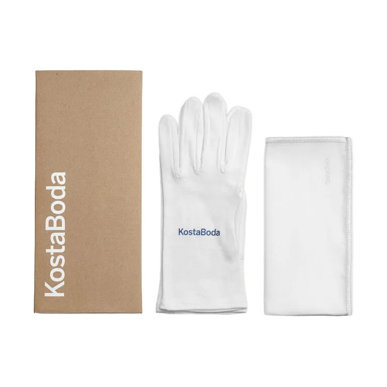 Kosta Boda glass care set box, Weiß, small Kosta Boda