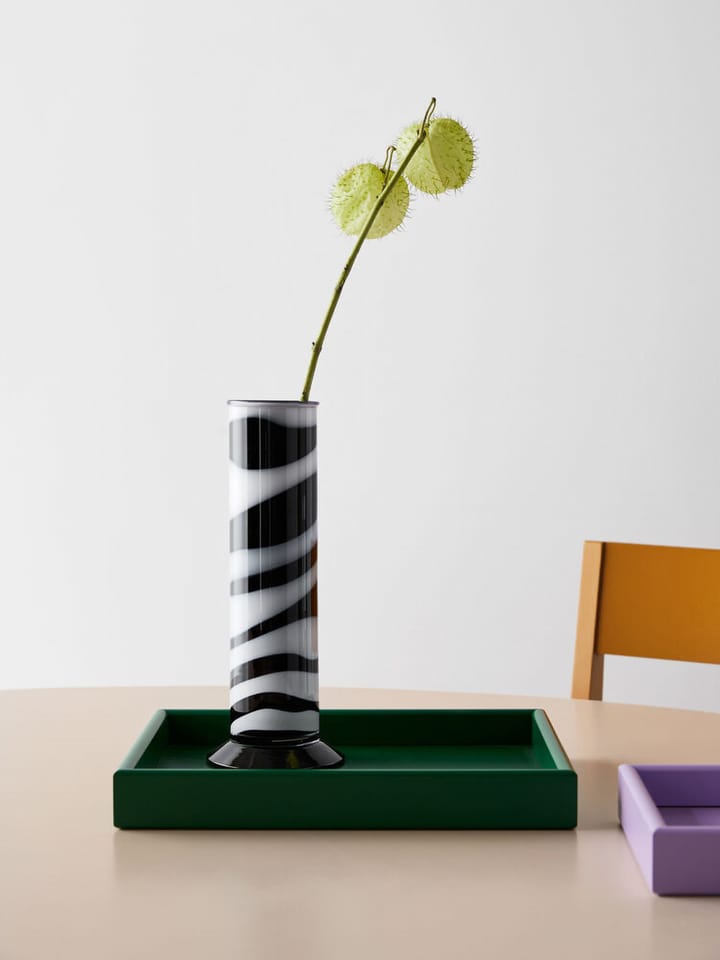 Laborzylinder Vase 30 cm, Schwarz-weiß Kosta Boda