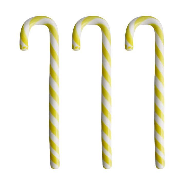 Polka Stock 17 cm 3er-Pack - Weiß-gelb - Kosta Boda