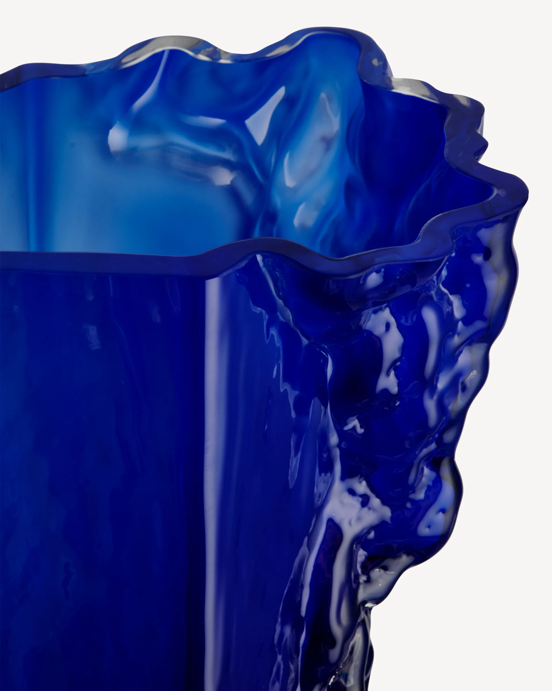 Rocky Baroque Vase 35 cm, Deep Blue Kosta Boda