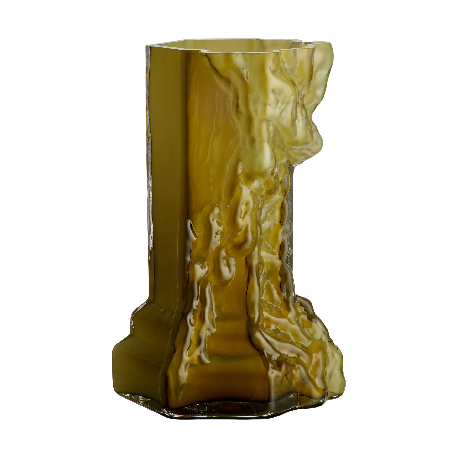 Rocky Baroque Vase 35 cm, Olive Kosta Boda
