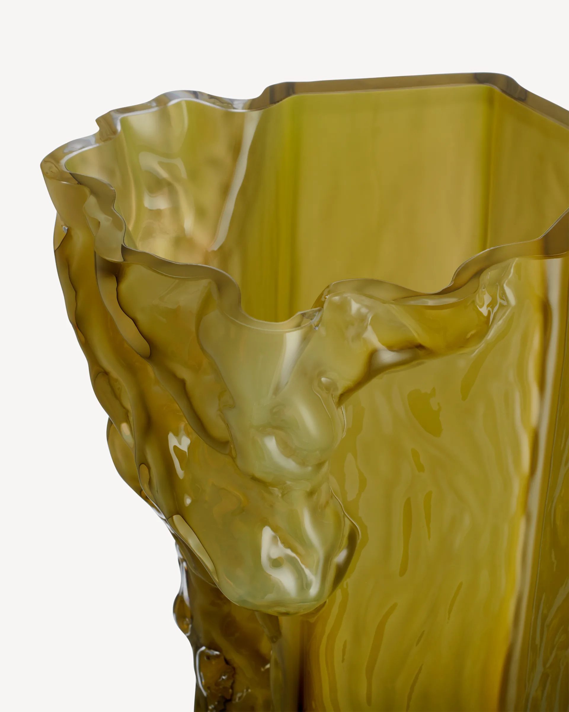 Rocky Baroque Vase 35 cm, Olive Kosta Boda