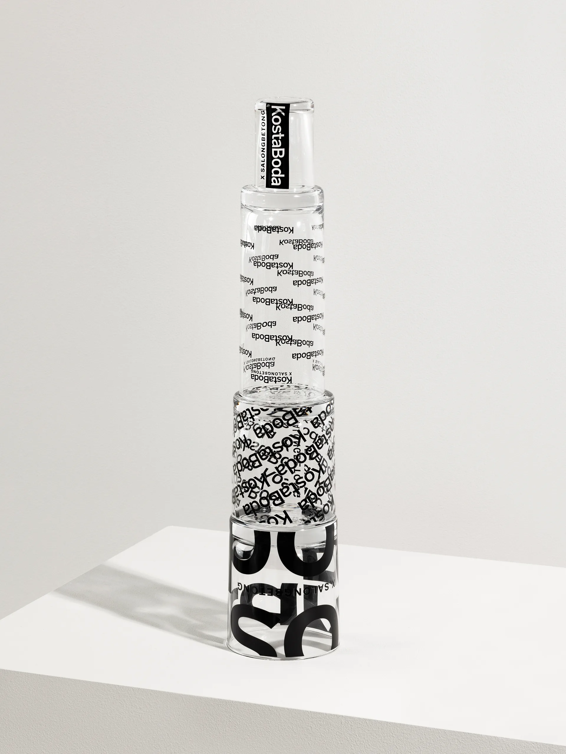 Salong Betong highball Glas 33cl 2er Pack, Klar-schwarz Kosta Boda
