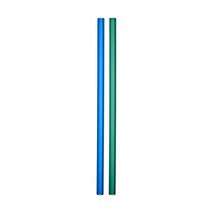 Sipsavor Strohhalme 200 mm 2er-Pack - Blau-Grün - Kosta Boda