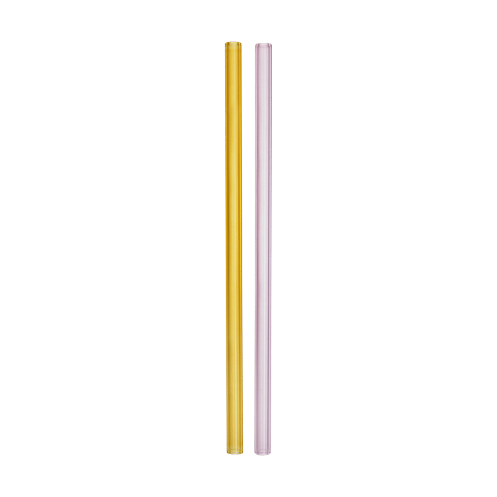 Sipsavor Strohhalme 200 mm 2er-Pack - Rosa-Gelb - Kosta Boda