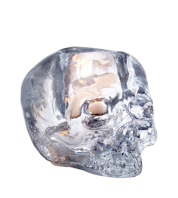 Skull Kerzenhalter - Klarglas - Kosta Boda