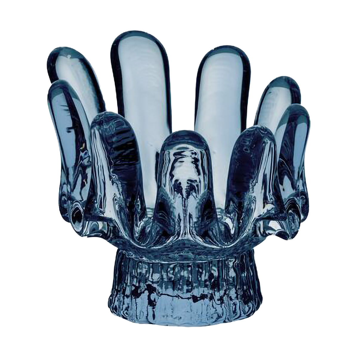 Kosta Boda Solros Windlicht zylindrisches Glas 9,2 cm Blau