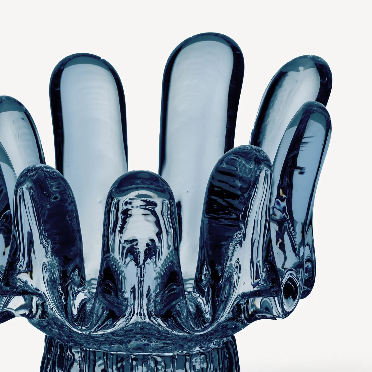 Solros Windlicht zylindrisches Glas 9,2 cm, Blau Kosta Boda