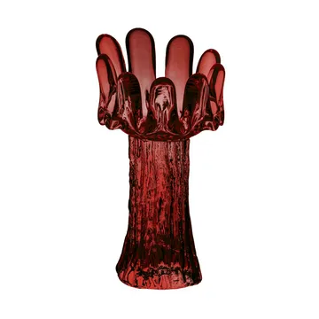 Sonnenblumen Windlicht 18 cm - Rot - Kosta Boda