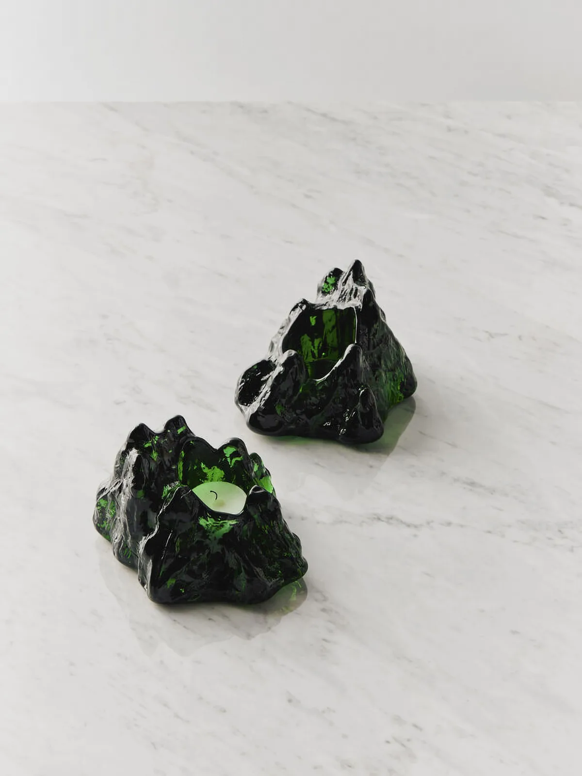 The Rock Windlicht 91 mm, Smaragd grün Kosta Boda