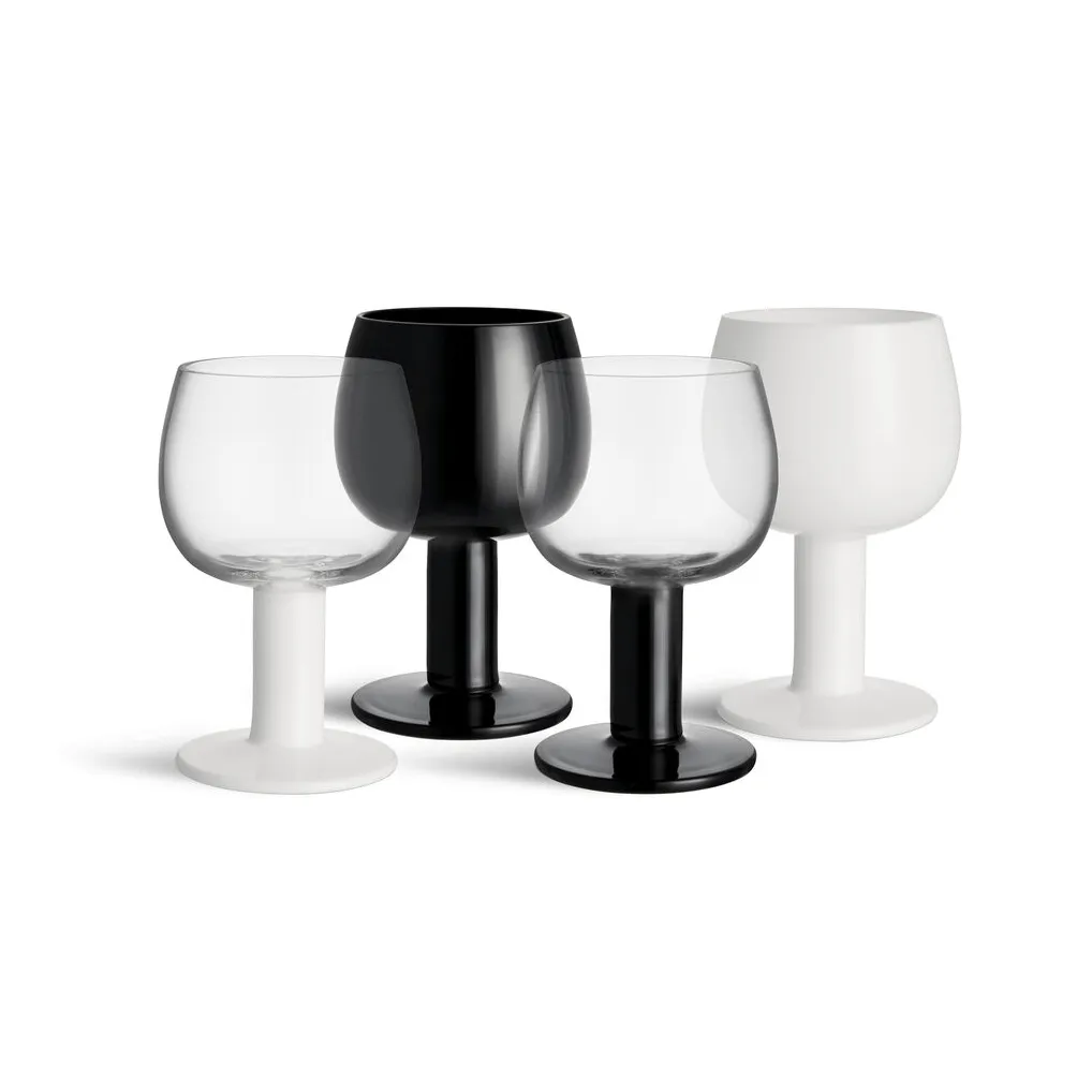 Vaters Glas, Weiß-Schwarz, 4er-Pack Kosta Boda