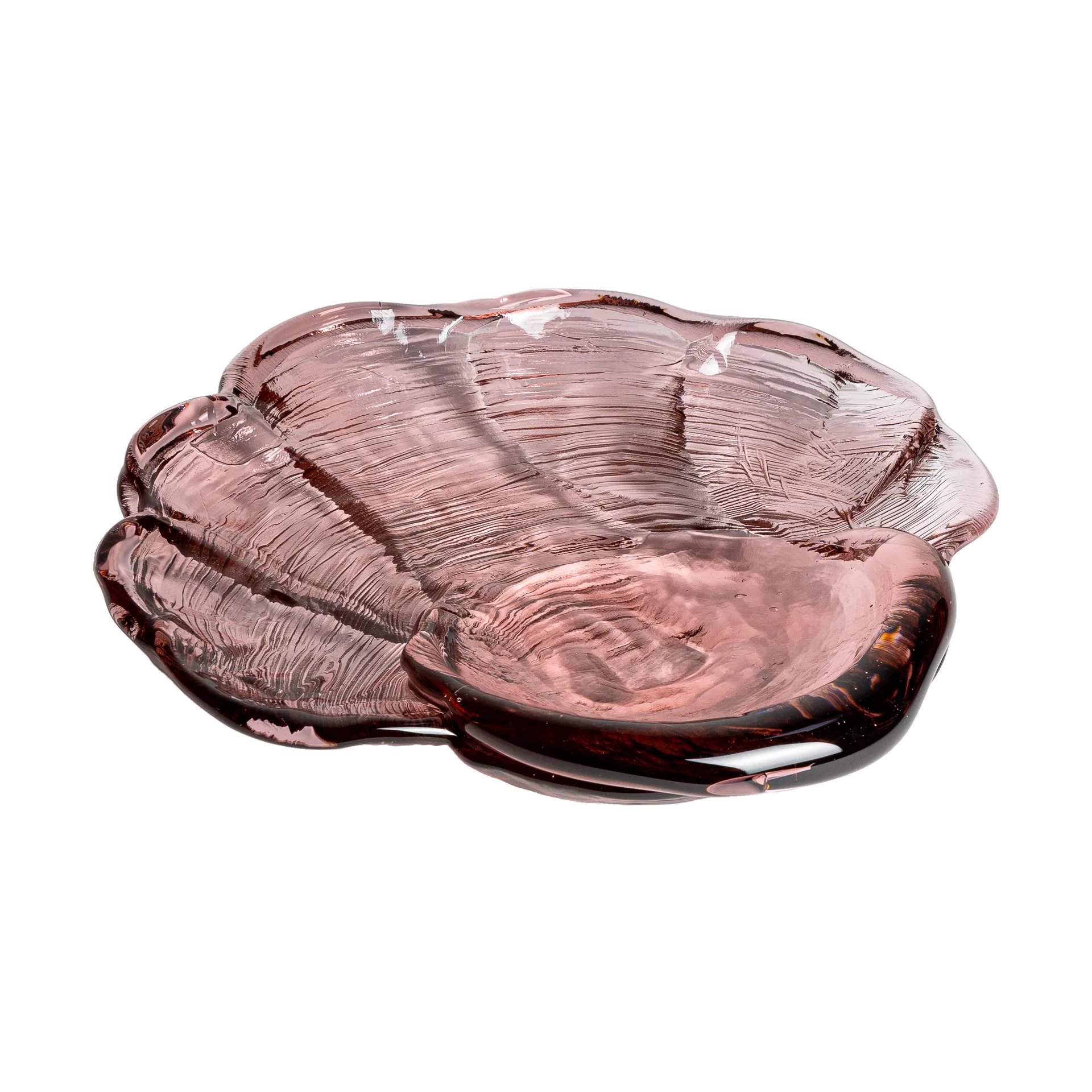 Venusmuschel Art Glasschale 30 x 33cm, Rosa Kosta Boda