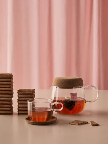 Viva Teekanne mit Korkdeckel 1,2 L - Klar - Kosta Boda