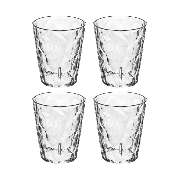 Club No. 1 Wasserglas Kunststoff 25 cl 4er Pack, Kristallklar Koziol