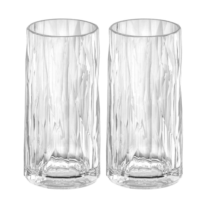 Club No. 8 Wasserglas Kunststoff 30 cl 2er Pack, Kristallklar Koziol