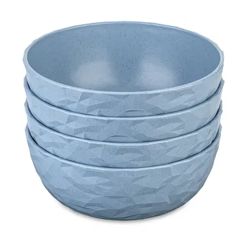 Club Schale Ø16,2 cm 4er-Pack biozirkulärer Thermoplast - Nature flower blue - Koziol