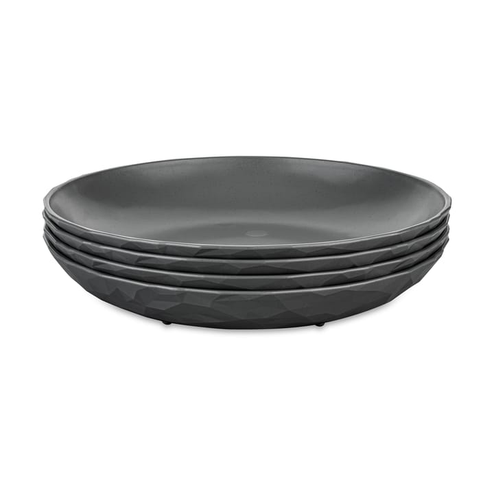 Club tiefer Teller Ø22 cm 4er-Pack biozirkulärer Thermoplast - Nature ash grey - Koziol