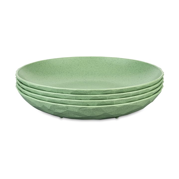 Club tiefer Teller Ø22 cm 4er-Pack biozirkulärer Thermoplast - Nature leaf green - Koziol