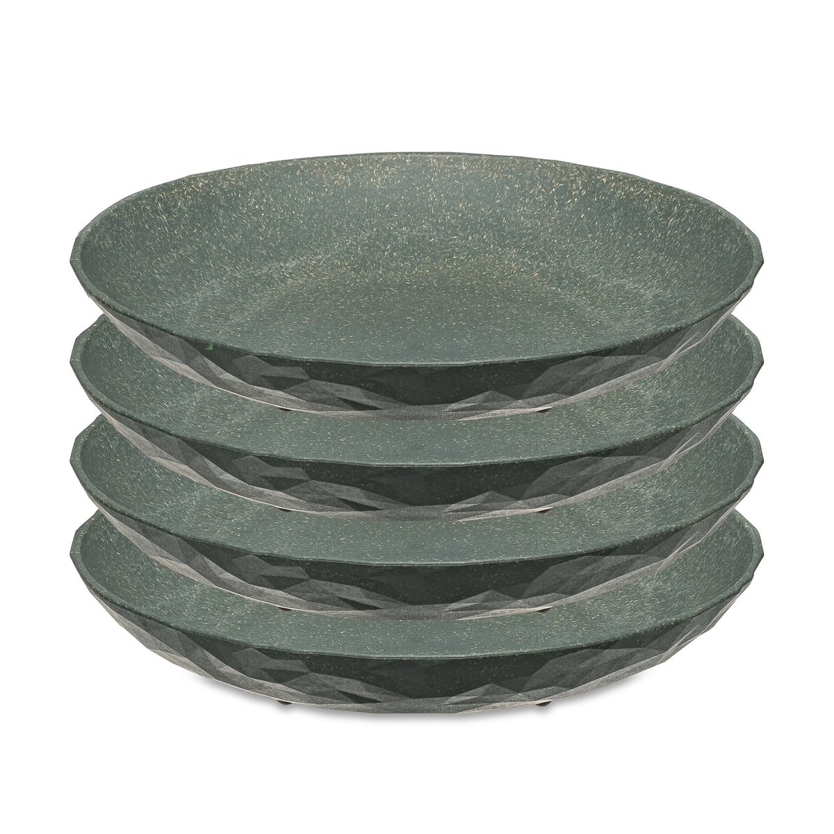 Koziol Club tiefer Teller Ø22cm 4er Pack Nature ash grey