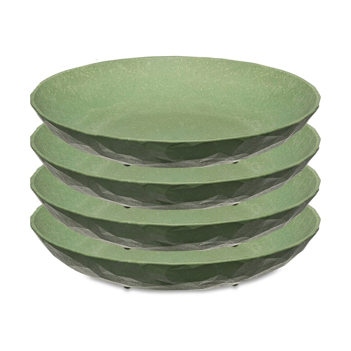 Club tiefer Teller Ø22cm 4er Pack - Nature leaf green - Koziol