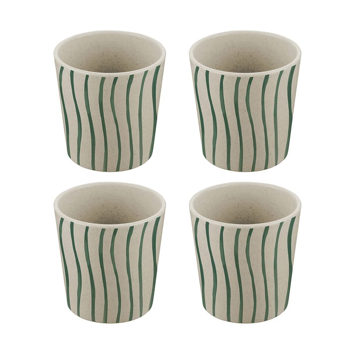 Connect Becher S 19 cl 4er Pack - Monstera stripes - Koziol