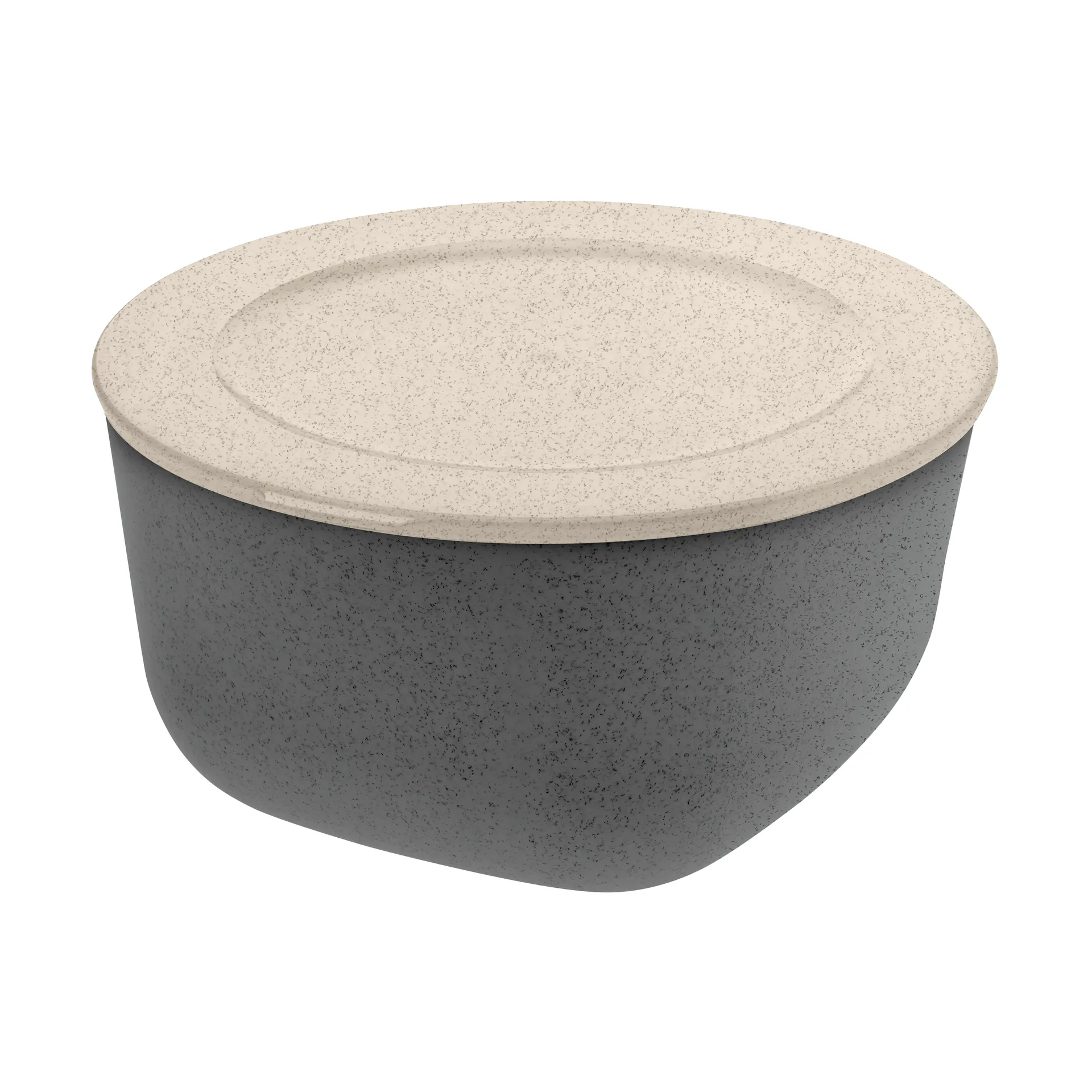 Connect Schüssel/Schale mit Deckel 2 L biozirkulärer Thermoplast, Nature ash grey Koziol