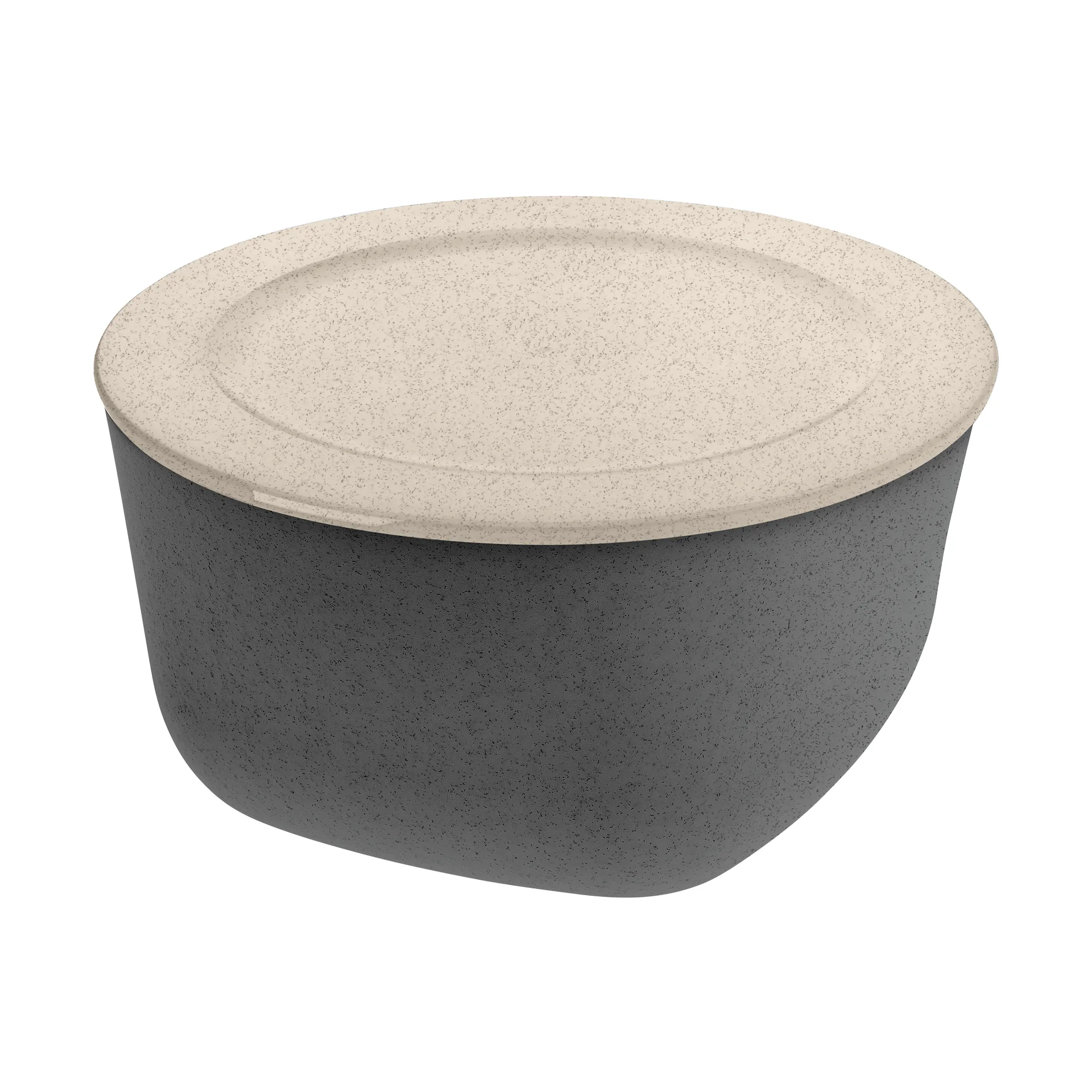 Connect Schüssel/Schale mit Deckel 4 L biozirkulärer Thermoplast, Nature ash grey Koziol