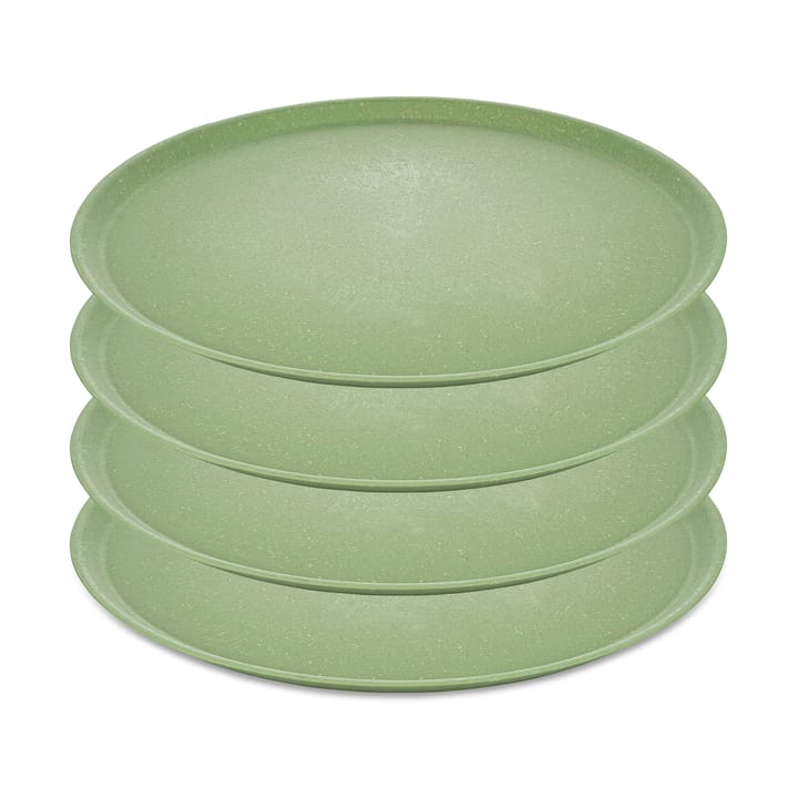 Connect Teller Ø25,5cm 4er Pack - Nature leaf green - Koziol