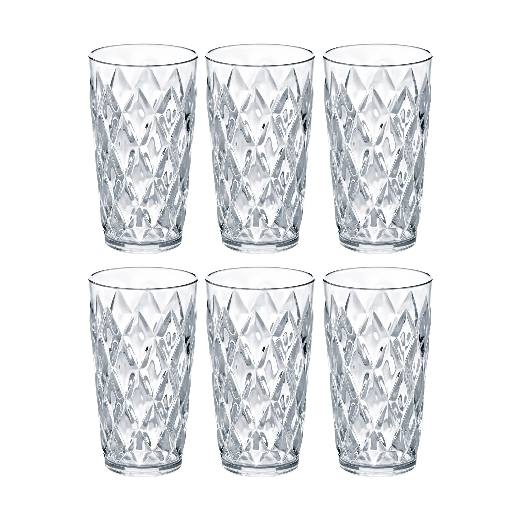 Crystal L Glas 6er-Pack, Kristallglas Koziol