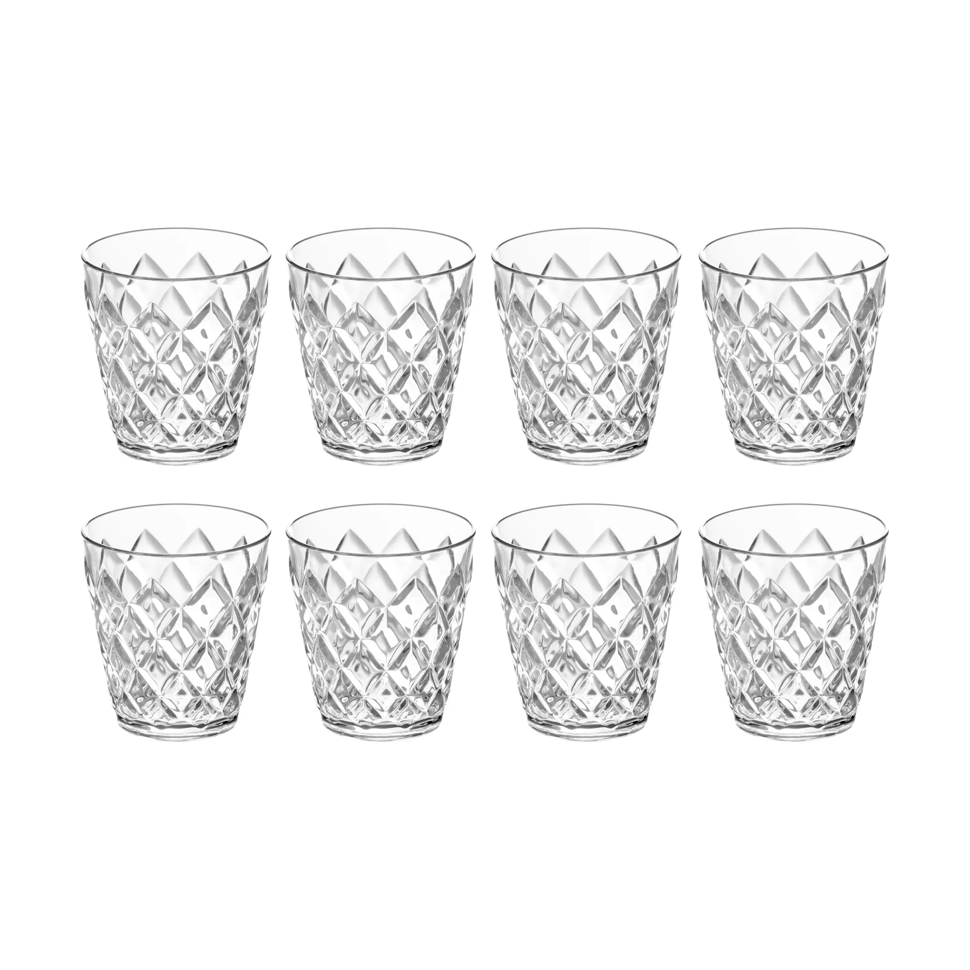 Crystal S Trinkglas 8er-Pack, Kristallklar Koziol