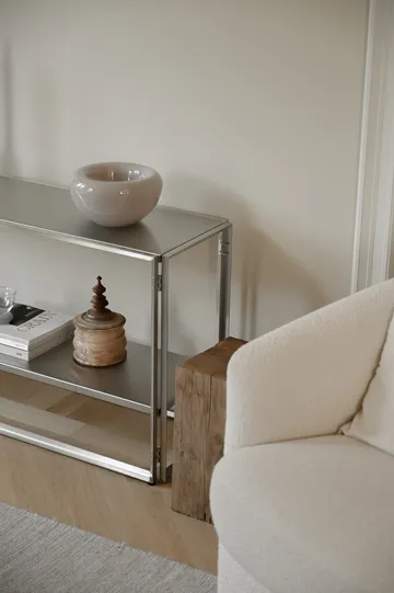 Foldable Konsolletisch 124x60 cm - Gebürsteter Edelstahl - Kristina Dam Studio