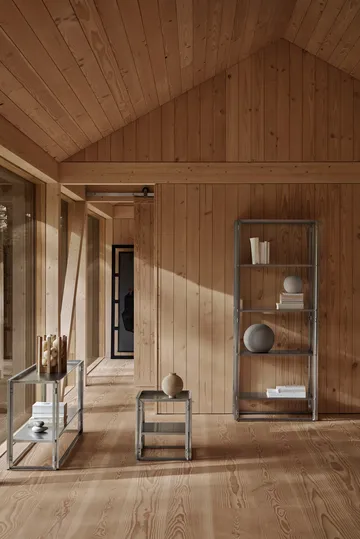 Klappbares Beistelltisch 40x40 cm - Gebürsteter Edelstahl - Kristina Dam Studio