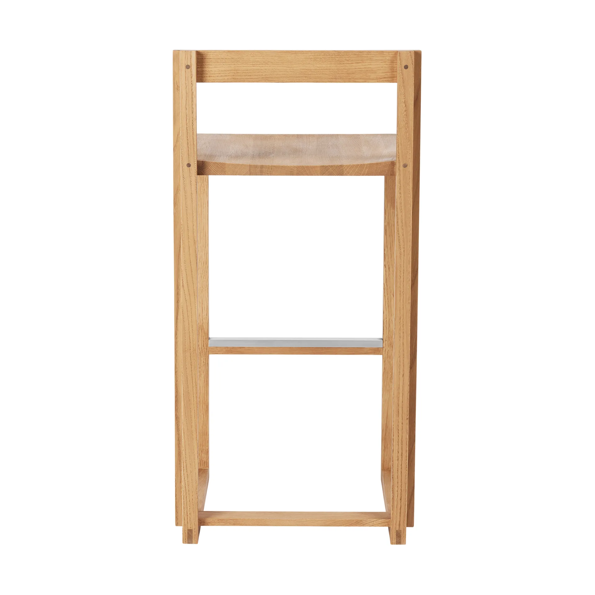 Outline Barhocker 75 cm, Warm lackierte Eiche-gebürsteter Stahl Kristina Dam Studio