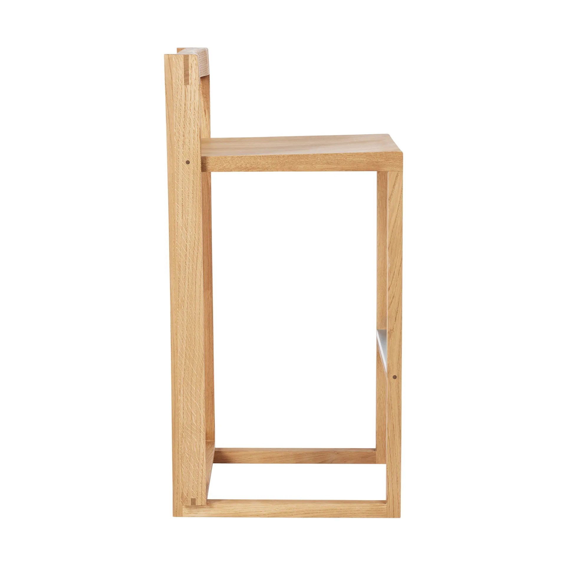 Outline Barhocker 75 cm, Warm lackierte Eiche-gebürsteter Stahl Kristina Dam Studio