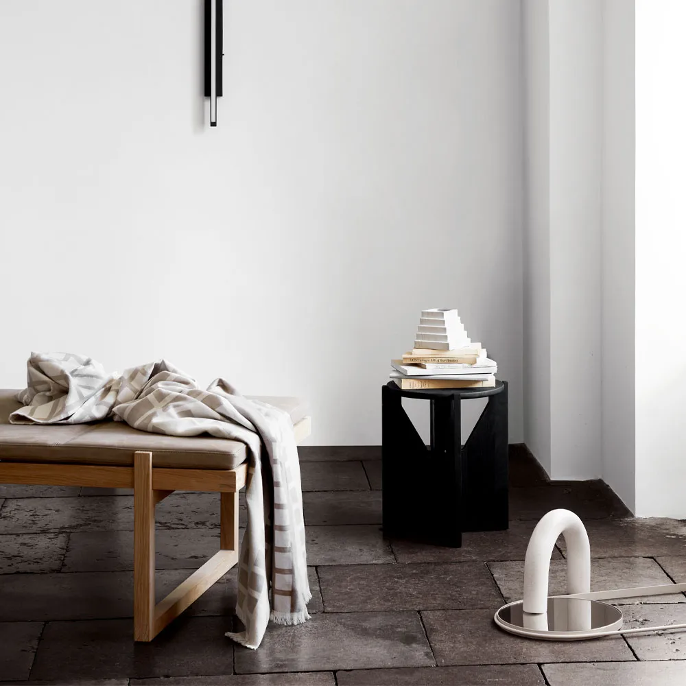 Stool Hocker, Oak black Kristina Dam Studio