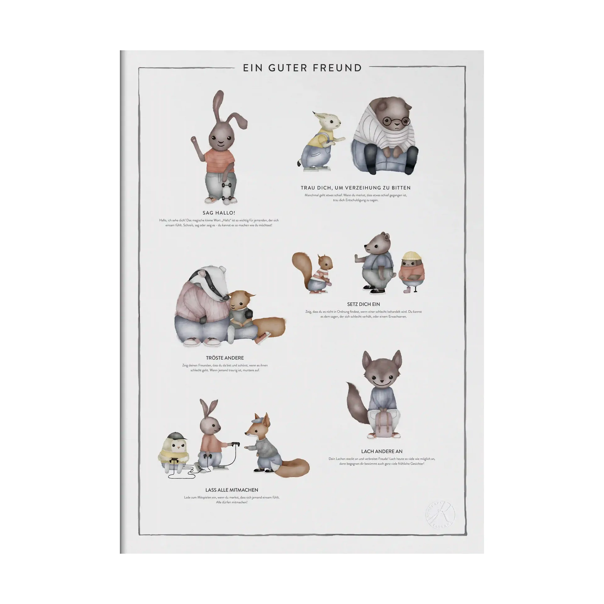 Ein guter freund Poster, 50x70 cm Kunskapstavlan®