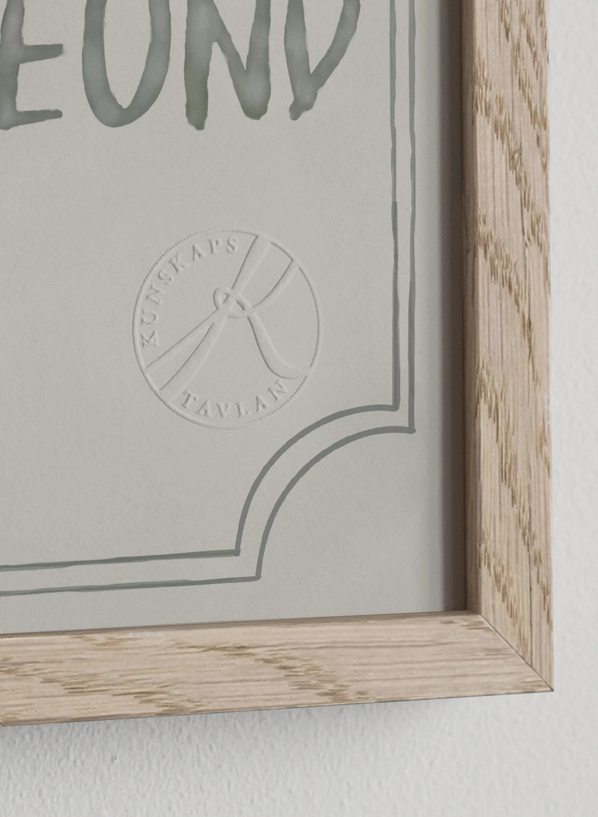 Freundschaftsdiplom Poster 21x30 cm, Dusty mint Kunskapstavlan®