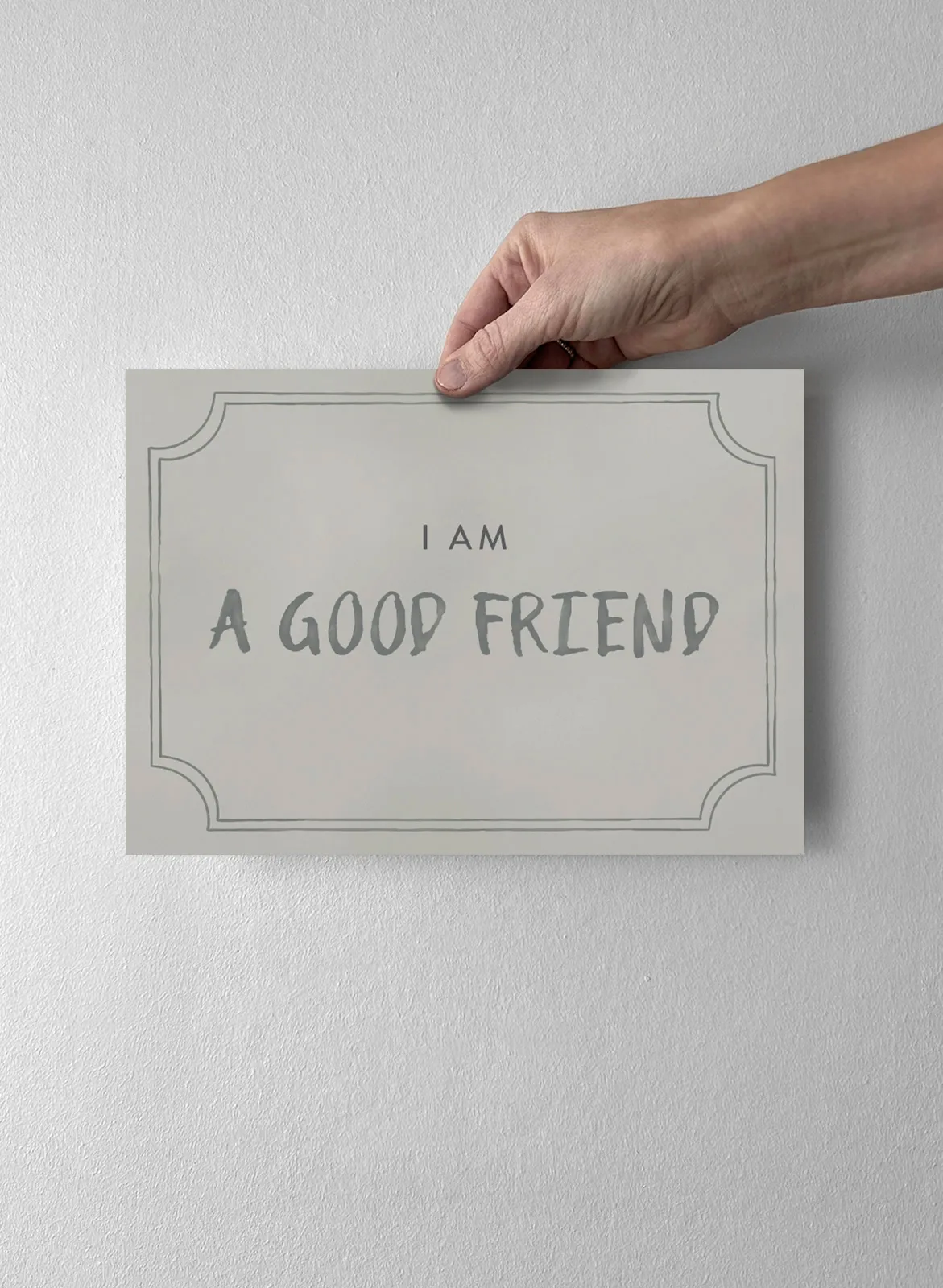 Good friend diploma Poster 21x30 cm, Dusty mint Kunskapstavlan®