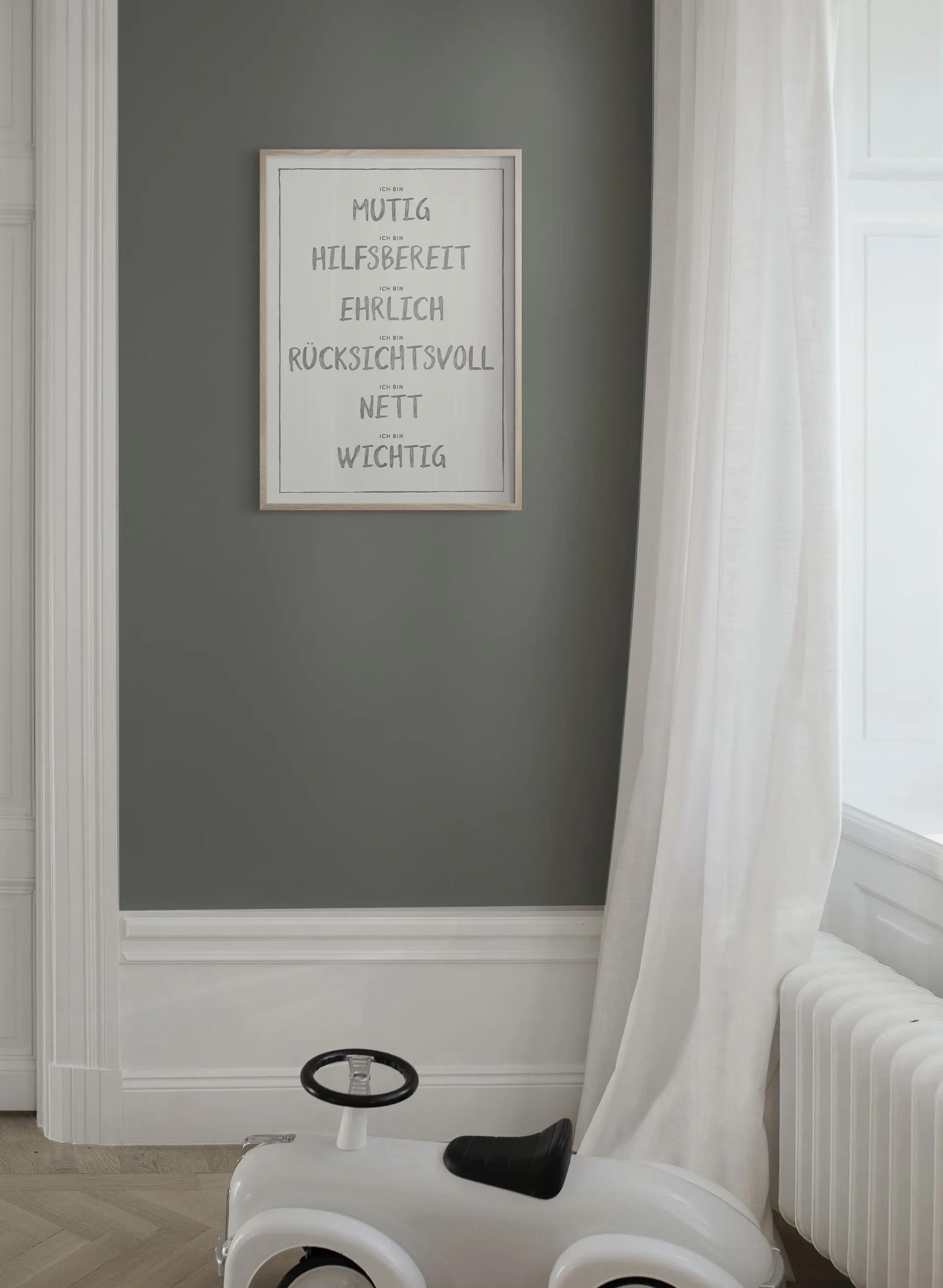 Ich bin Poster 30x40 cm, Dunkelgrau Kunskapstavlan®