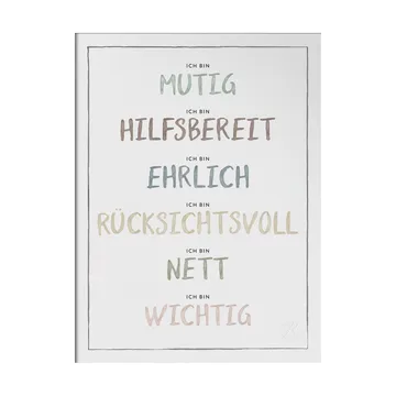 Ich bin Poster 30x40 cm - Dusty pastel - Kunskapstavlan®