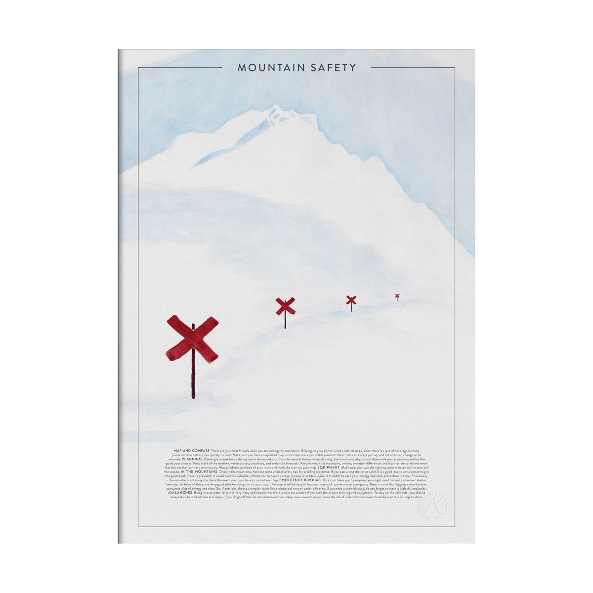 Kunskapstavlan® Mountain safety Poster 50x70 cm